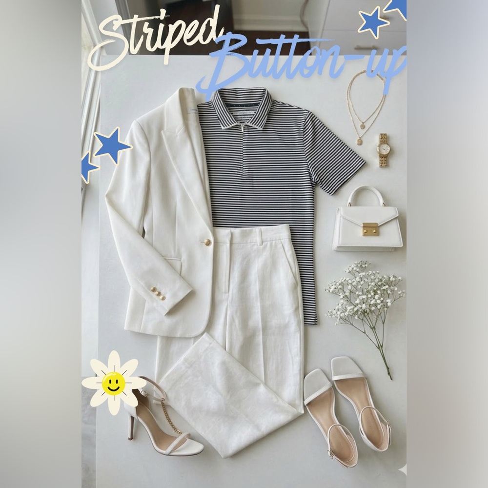 Camisa Polo Top - Rayas - Spring season - Size small ( Large in kids)
